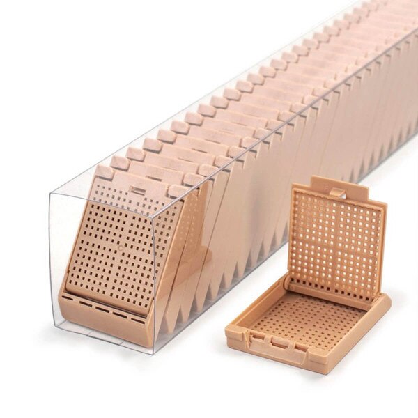 Hinged Biopsy Cassette, tan